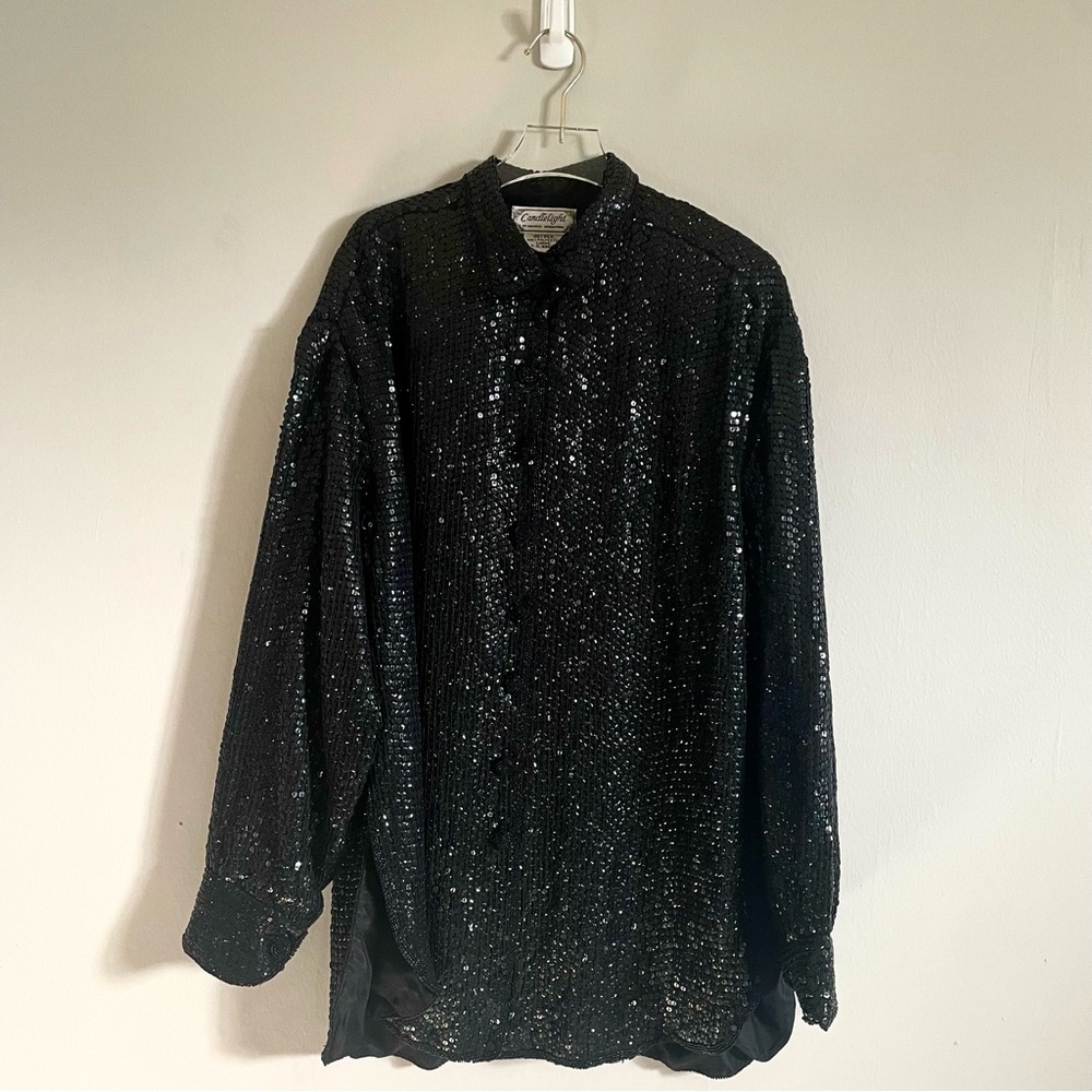 Vintage Candlelight Sequin Women’s Top